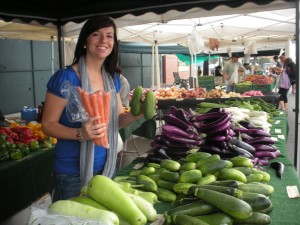 Jaclyn w/carrots and cukes