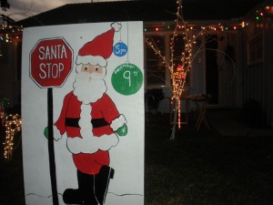 Santa Stop in neighborhood