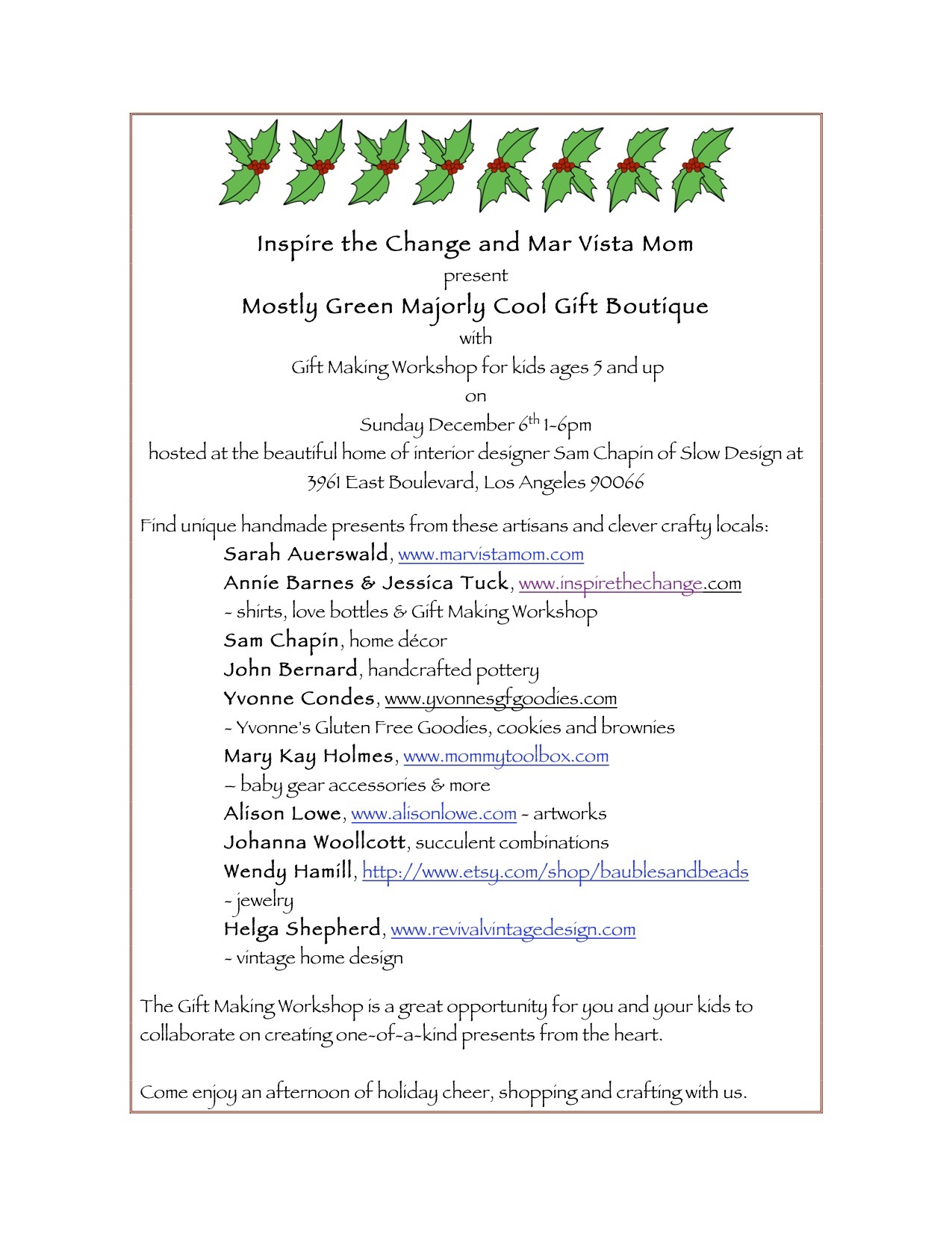 holiday sale invite