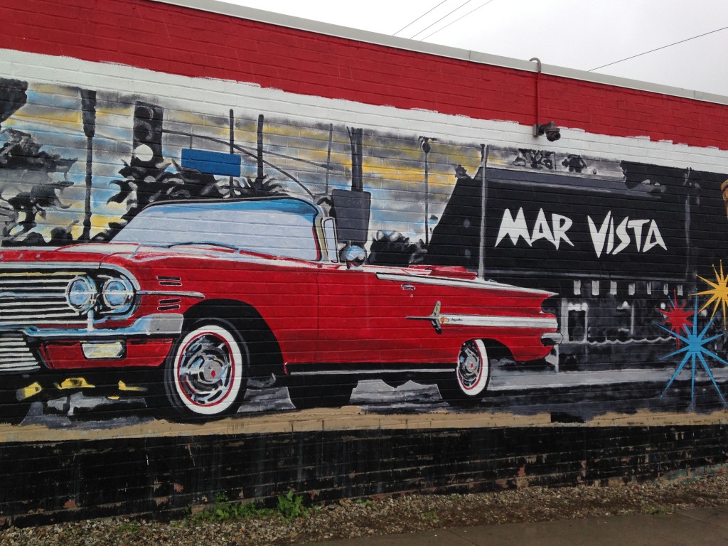 Mar Vista and car Mar Vista Mural by Jonas Never