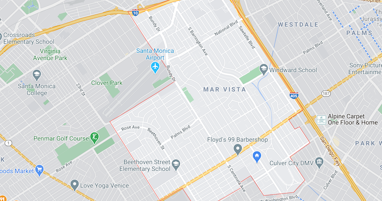 map of Mar Vista