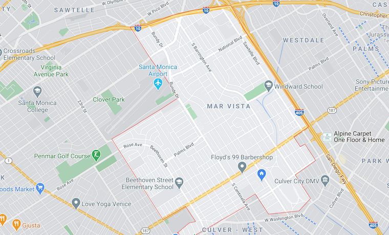 map of Mar Vista