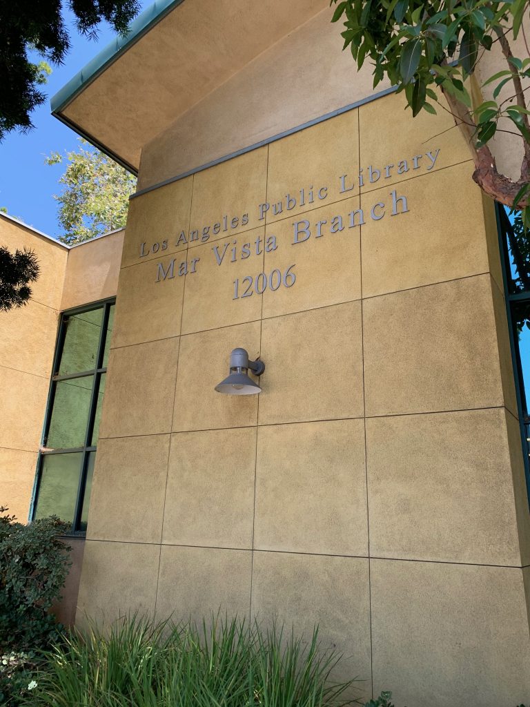 mar vista library branch exterior sign